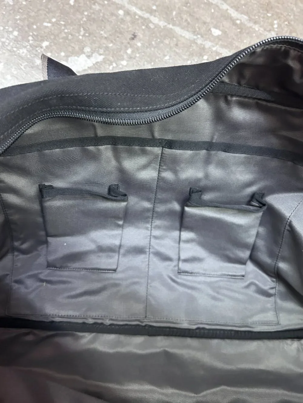 Coach black duffle bag canvas leather trim weekender travel gym bag unisex - Picture 14 of 14